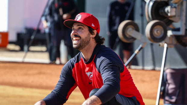 Austin Hedges at Cleveland Guardians 2024 spring training.